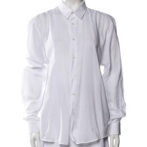 VILLEBREQUIN White cotton voile shirt Button Down | Unisex | Turtle-embroidery